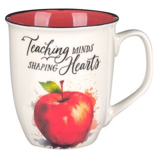 Teaching Minds Shaping Hearts Red Apple Ceramic Coffee Mug - Proverbs 2:6