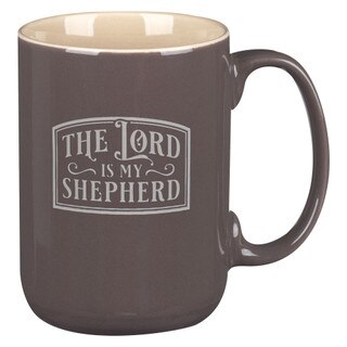 My Shepherd Mocha-Brown Ceramic Coffee Mug - Psalm 23