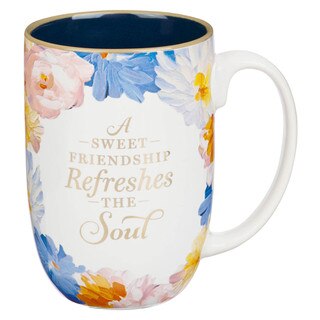 Sweet Friendship Watercolor Garden Ceramic Mug