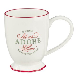 Come Let Us Adore Him White Ceramic Coffee Mug