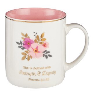 Strength & Dignity Ceramic Coffee Mug – Proverbs 31:25