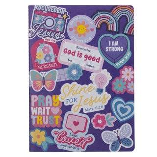 Shine for Jesus Purple Stickers Notebook - Matthew 5:16