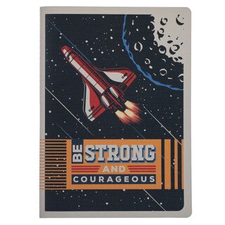 Be Strong and Courageous Blue Space Notebook - Joshua 1:9