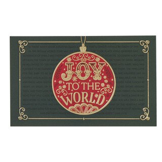 Joy to the World Red Bauble Pass-Around Card