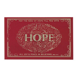 Hope Red Filigree Pass-Around Card Set - Romans 15:13