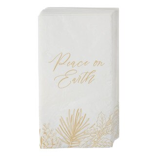 Peace on Earth Golden Pine Buffet Paper Napkin Set