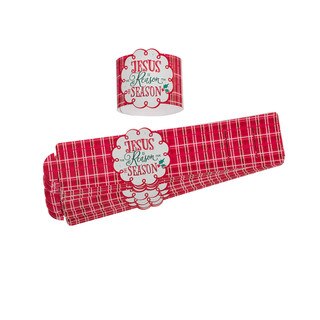 Reason For The Season Red Plaid Paper Napkin Wraps