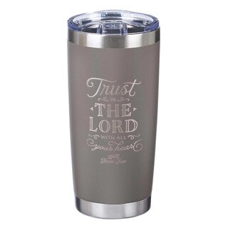 Mug SS Travel Gray Trust In The Lord Prov. 3:5