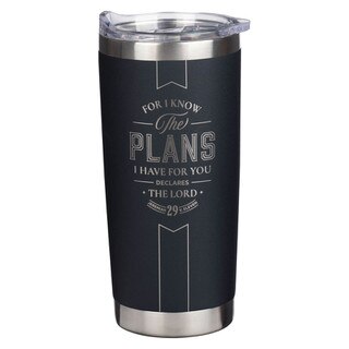 The Plans Black Stainless Steel Travel Tumbler - Jeremiah 29:11