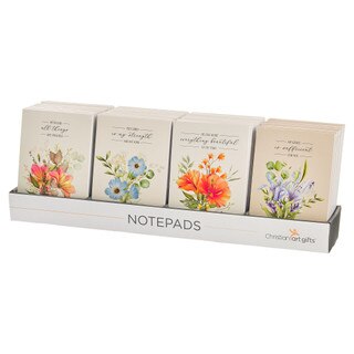 Pre-packed Floral Notepad Merchandiser