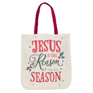 Jesus is the Reason for the Season Canvas Tote Bag