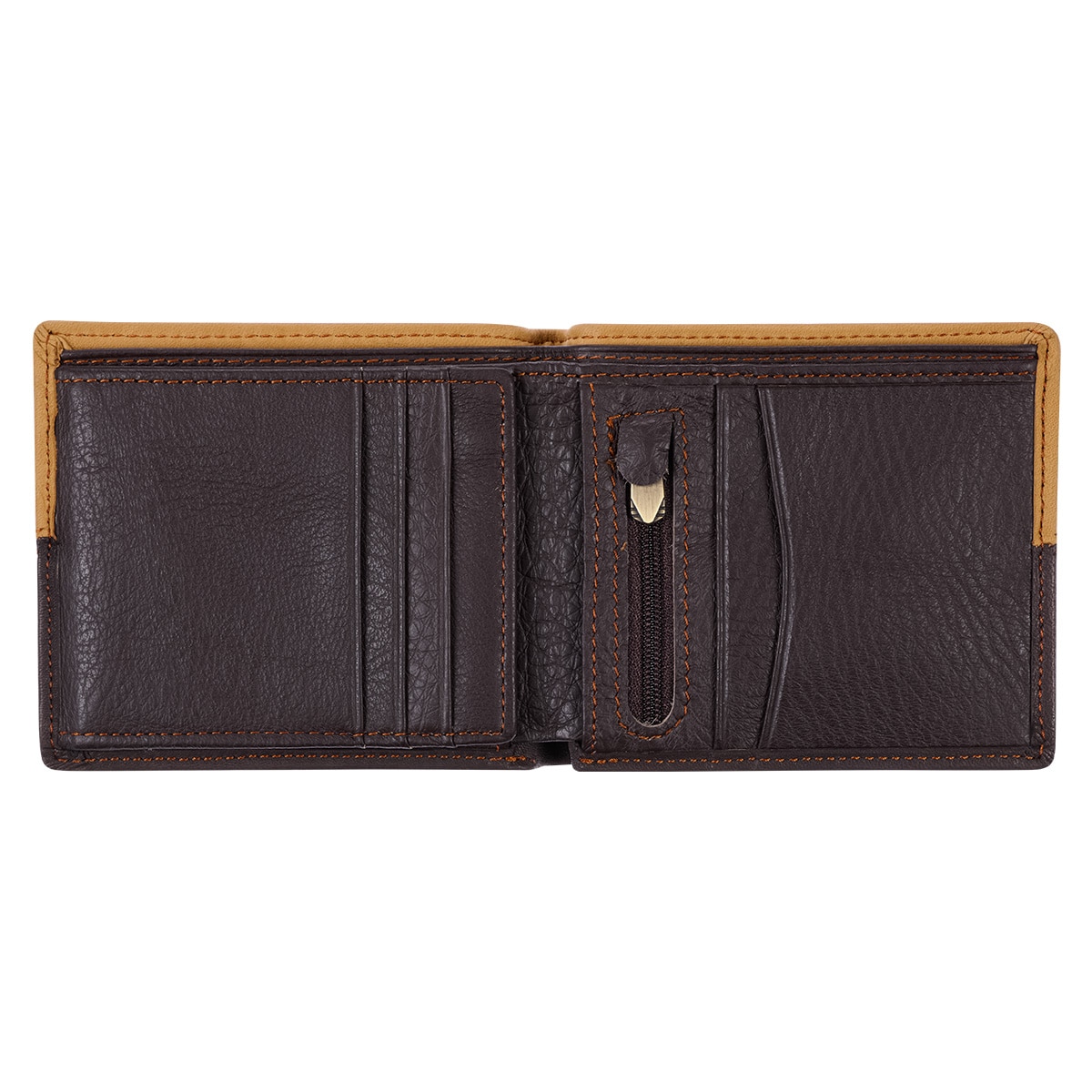 Genuine Leather Slim Design outlet Bifold Wallet, Two Tone (Choose from Three Color Combinations)