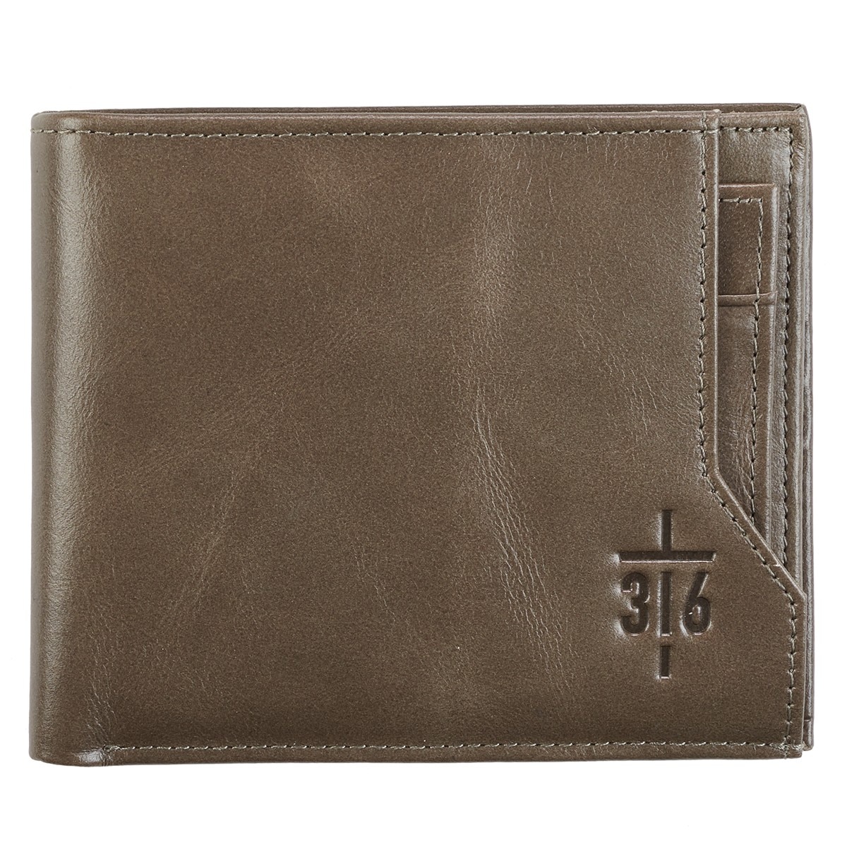 Frye Leather Campus selling Walnut Brown Snap Trifold Wallet